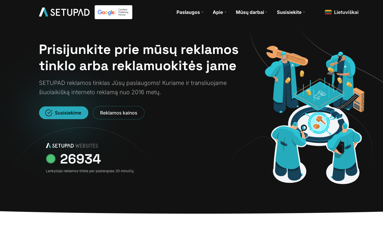 reklama.setupad.com projekto nuotrauka