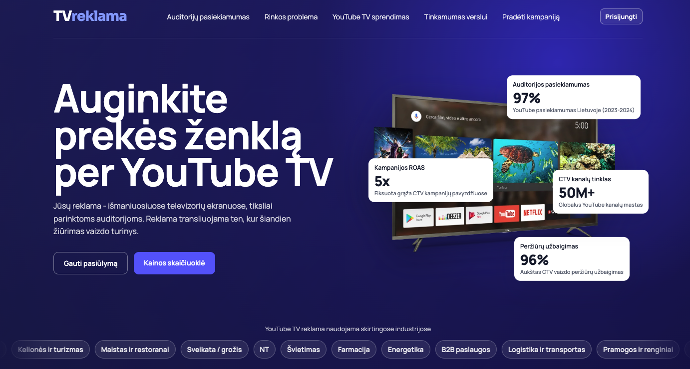 tvreklama.lt projekto nuotrauka